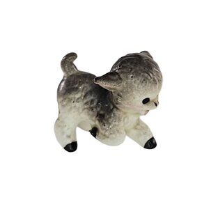 Vintage Josef Originals Miniature Lamb Figurine Gray Baby Sheep
